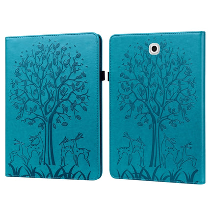 Tree & Deer Pattern Pressed Printing Horizontal Flip PU Leather Case with Holder & Card Slots, For Samsung Galaxy Tab S2 9.7, For Samsung Galaxy Tab A 8.0 2019, For Samsung Galaxy Tab S8 / Galaxy Tab S7 SM-T870, For Amazon Kindle Fire HD 10 / 10 Plus 2021
