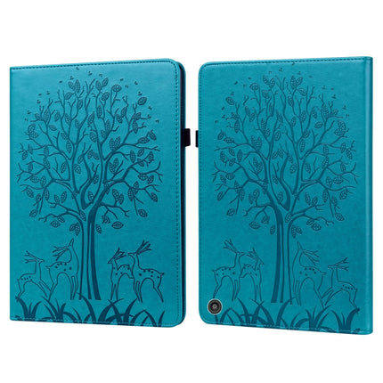 Tree & Deer Pattern Pressed Printing Horizontal Flip PU Leather Case with Holder & Card Slots, For Samsung Galaxy Tab S2 9.7, For Samsung Galaxy Tab A 8.0 2019, For Samsung Galaxy Tab S8 / Galaxy Tab S7 SM-T870, For Amazon Kindle Fire HD 10 / 10 Plus 2021
