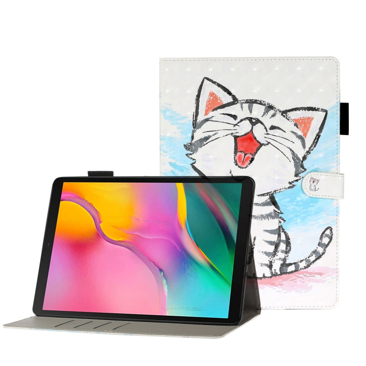 3D Embossing Pattern Horizontal Flip Leather Case with Holder & Card Slots & Wallet