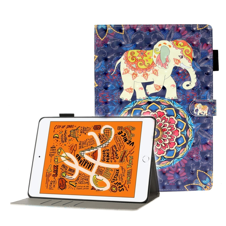 3D Embossing Pattern Horizontal Flip Leather Case with Holder & Card Slots & Wallet, For iPad 10.2, For iPad 5 / 6 / 7 / 8, For iPad Mini 5 / 4 / 3 / 2 / 1