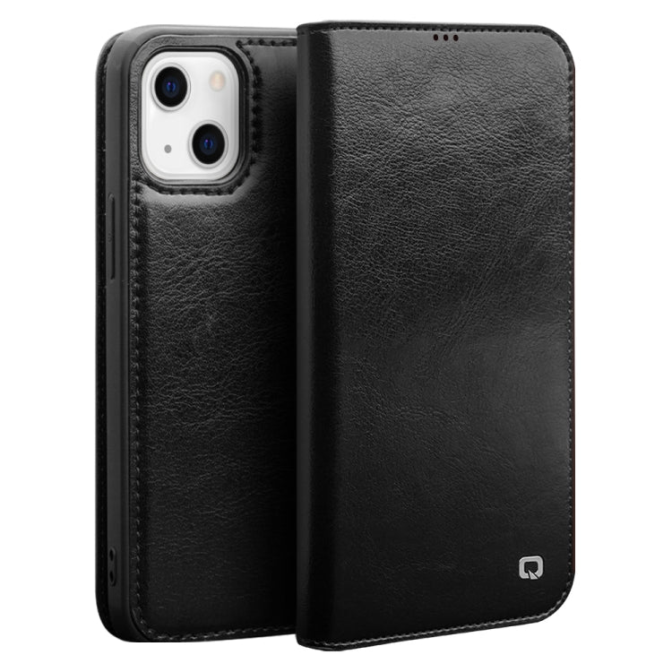 QIALINO - Funda de piel con tapa horizontal con soporte, ranuras para tarjetas y billetera, para iPhone 13, iPhone 13 mini, iPhone 13 Pro, iPhone 13 Pro Max