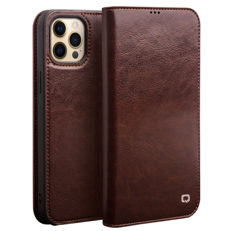 QIALINO - Funda de piel con tapa horizontal con soporte, ranuras para tarjetas y billetera, para iPhone 13, iPhone 13 mini, iPhone 13 Pro, iPhone 13 Pro Max