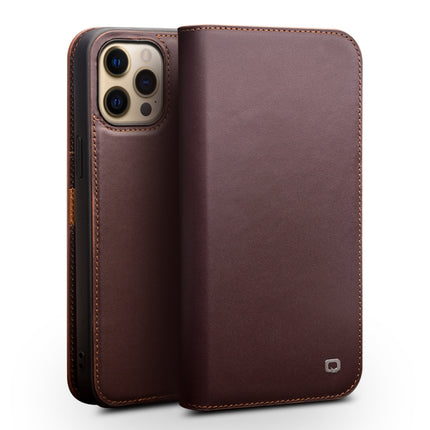 QIALINO - Funda de cuero con tapa horizontal para negocios con soporte, ranuras para tarjetas y billetera, para iPhone 13 Pro, para iPhone 13 Pro Max, para iPhone 13, para iPhone 13 mini