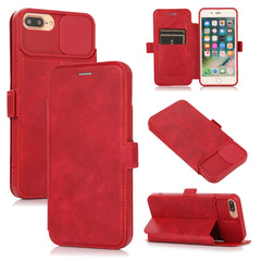 Push Window Double Buckle PU + Silicone Horizontal Flip Leather Case with Holder & Card Slot, For iPhone 8 Plus & 7 Plus, For iPhone SE 2022 / SE 2020 & 8 & 7, For iPhone X & XS, For iPhone XR