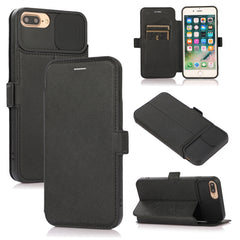 Push Window Double Buckle PU + Silicone Horizontal Flip Leather Case with Holder & Card Slot, For iPhone 8 Plus & 7 Plus, For iPhone SE 2022 / SE 2020 & 8 & 7, For iPhone X & XS, For iPhone XR