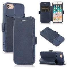 Push Window Double Buckle PU + Silicone Horizontal Flip Leather Case with Holder & Card Slot, For iPhone 8 Plus & 7 Plus, For iPhone SE 2022 / SE 2020 & 8 & 7, For iPhone X & XS, For iPhone XR