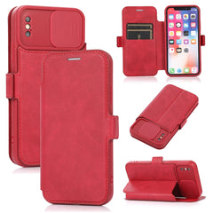 Push Window Double Buckle PU + Silicone Horizontal Flip Leather Case with Holder & Card Slot, For iPhone 8 Plus & 7 Plus, For iPhone SE 2022 / SE 2020 & 8 & 7, For iPhone X & XS, For iPhone XR