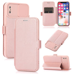 Push Window Double Buckle PU + Silicone Horizontal Flip Leather Case with Holder & Card Slot, For iPhone 8 Plus & 7 Plus, For iPhone SE 2022 / SE 2020 & 8 & 7, For iPhone X & XS, For iPhone XR