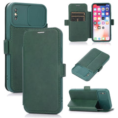 Push Window Double Buckle PU + Silicone Horizontal Flip Leather Case with Holder & Card Slot, For iPhone 8 Plus & 7 Plus, For iPhone SE 2022 / SE 2020 & 8 & 7, For iPhone X & XS, For iPhone XR