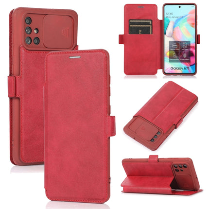 Push Window Double Buckle PU + Silicone Horizontal Flip Leather Case with Holder & Card Slot, For Samsung Galaxy A21s, For Samsung Galaxy A52 5G / 4G, For Samsung Galaxy A71, For Samsung Galaxy Note20, For Samsung Galaxy Note20 Ultra