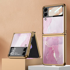 GKK Electroplating Painted Glass Case, For Samsung Galaxy Z Flip3 5G