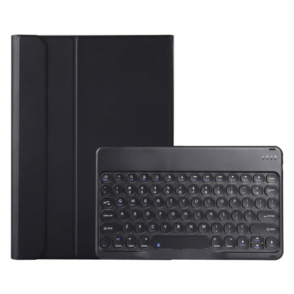 Y0N5 TPU Case Lambskin Texture Round Keycap Bluetooth Keyboard Leather Case with Holder, Y0N5