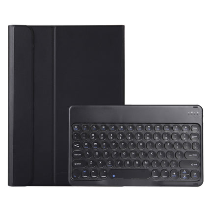 Y0N5 TPU Case Lambskin Texture Round Keycap Bluetooth Keyboard Leather Case with Holder, Y0N5