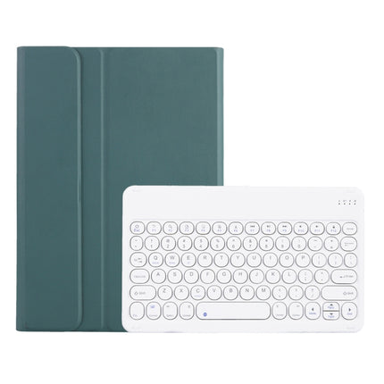 Y0N5 TPU Case Lambskin Texture Round Keycap Bluetooth Keyboard Leather Case with Holder, Y0N5