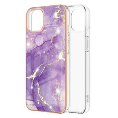 Galvanisiertes Marmormuster, beidseitige stoßfeste IMD-TPU-Hülle, für iPhone 13 mini, für iPhone 13, für iPhone 13 Pro, für iPhone 13 Pro Max, für iPhone 12 mini