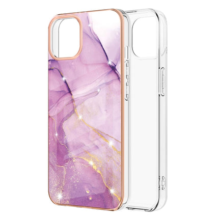 Electroplating Marble Pattern Dual-side IMD TPU Shockproof Case, For iPhone 13 mini, For iPhone 13, For iPhone 13 Pro, For iPhone 13 Pro Max