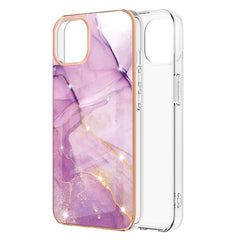 Electroplating Marble Pattern Dual-side IMD TPU Shockproof Case, For iPhone 13 mini, For iPhone 13, For iPhone 13 Pro, For iPhone 13 Pro Max, For iPhone 12 mini