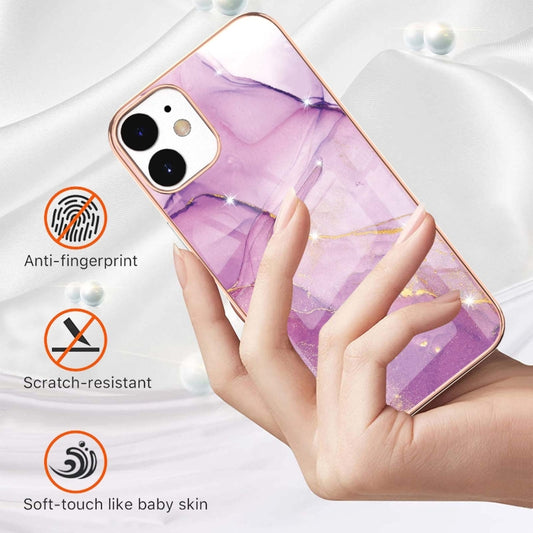 Electroplating Marble Pattern Dual-side IMD TPU Shockproof Case, For iPhone 12 mini, For iPhone 12 / 12 Pro, For iPhone 12 Pro Max, For iPhone 11