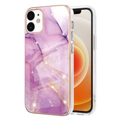 Electroplating Marble Pattern Dual-side IMD TPU Shockproof Case, For iPhone 13 mini, For iPhone 13, For iPhone 13 Pro, For iPhone 13 Pro Max, For iPhone 12 mini