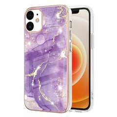 Electroplating Marble Pattern Dual-side IMD TPU Shockproof Case, For iPhone 13 mini, For iPhone 13, For iPhone 13 Pro, For iPhone 13 Pro Max, For iPhone 12 mini