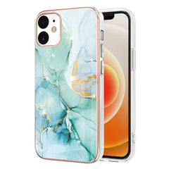 Electroplating Marble Pattern Dual-side IMD TPU Shockproof Case, For iPhone 13 mini, For iPhone 13, For iPhone 13 Pro, For iPhone 13 Pro Max, For iPhone 12 mini