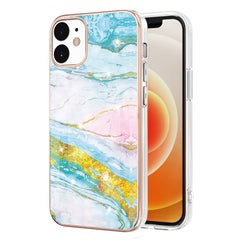 Electroplating Marble Pattern Dual-side IMD TPU Shockproof Case, For iPhone 13 mini, For iPhone 13, For iPhone 13 Pro, For iPhone 13 Pro Max, For iPhone 12 mini