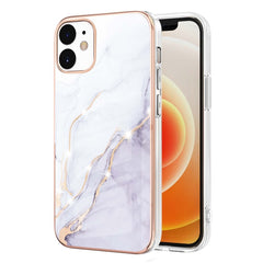 Electroplating Marble Pattern Dual-side IMD TPU Shockproof Case, For iPhone 13 mini, For iPhone 13, For iPhone 13 Pro, For iPhone 13 Pro Max, For iPhone 12 mini