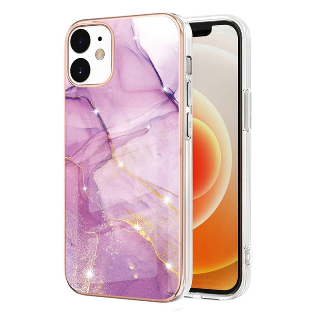 Estuche a prueba de golpes de TPU IMD de doble cara con patrón de mármol galvanizado, para iPhone 12/12 Pro, para iPhone 12 Pro Max, para iPhone 11, para iPhone 11 Pro, para iPhone 11 Pro Max