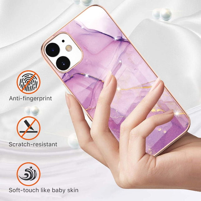Estuche a prueba de golpes de TPU IMD de doble cara con patrón de mármol galvanizado, para iPhone 12/12 Pro, para iPhone 12 Pro Max, para iPhone 11, para iPhone 11 Pro, para iPhone 11 Pro Max