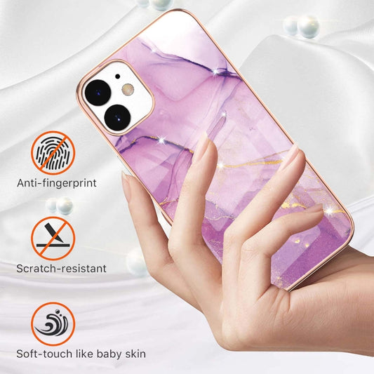 Electroplating Marble Pattern Dual-side IMD TPU Shockproof Case, For iPhone 12 / 12 Pro, For iPhone 12 Pro Max, For iPhone 11, For iPhone 11 Pro, For iPhone 11 Pro Max