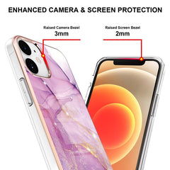 Electroplating Marble Pattern Dual-side IMD TPU Shockproof Case, For iPhone 12 / 12 Pro, For iPhone 12 Pro Max, For iPhone 11, For iPhone 11 Pro, For iPhone 11 Pro Max