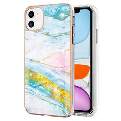 Electroplating Marble Pattern Dual-side IMD TPU Shockproof Case, For iPhone 12 / 12 Pro, For iPhone 12 Pro Max, For iPhone 11, For iPhone 11 Pro, For iPhone 11 Pro Max