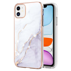 Electroplating Marble Pattern Dual-side IMD TPU Shockproof Case, For iPhone 12 / 12 Pro, For iPhone 12 Pro Max, For iPhone 11, For iPhone 11 Pro, For iPhone 11 Pro Max