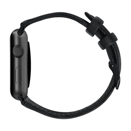 Oil Wax Genuine Leather Strap Watchband, For Apple Watch Series 8&7 41mm / SE 2&6&SE&5&4 40mm / 3&2&1 38mm, For Apple Watch Series 7 41mm / 6 & SE & 5 & 4 40mm / 3 & 2 & 1 38mm                                                                            ...