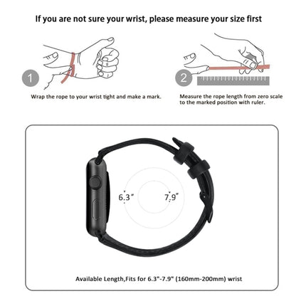 Oil Wax Genuine Leather Strap Watchband, For Apple Watch Series 8&7 41mm / SE 2&6&SE&5&4 40mm / 3&2&1 38mm, For Apple Watch Series 7 41mm / 6 & SE & 5 & 4 40mm / 3 & 2 & 1 38mm                                                                            ...