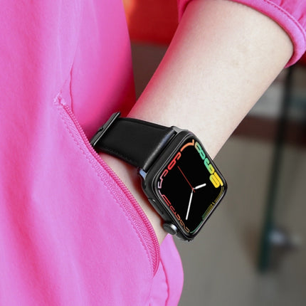 Oil Wax Genuine Leather Strap Watchband, For Apple Watch Series 8&7 41mm / SE 2&6&SE&5&4 40mm / 3&2&1 38mm, For Apple Watch Series 7 41mm / 6 & SE & 5 & 4 40mm / 3 & 2 & 1 38mm                                                                            ...