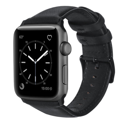 Oil Wax Genuine Leather Strap Watchband, For Apple Watch Series 8&7 41mm / SE 2&6&SE&5&4 40mm / 3&2&1 38mm, For Apple Watch Series 7 41mm / 6 & SE & 5 & 4 40mm / 3 & 2 & 1 38mm                                                                            ...
