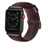 For Apple Watch Ultra 49mm / Series 8&7 45mm / SE 2&6&SE&5&4 44mm / 3&2&1 42mm / Red Brown