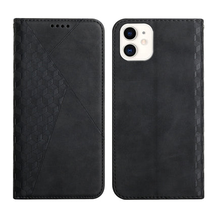 Diamond Pattern Splicing Skin Feel Magnetic Horizontal Flip Leather Case with Card Slots & Holder & Wallet, For iPhone 12 mini, For iPhone 12 / 12 Pro, For iPhone 12 Pro Max, For iPhone 11