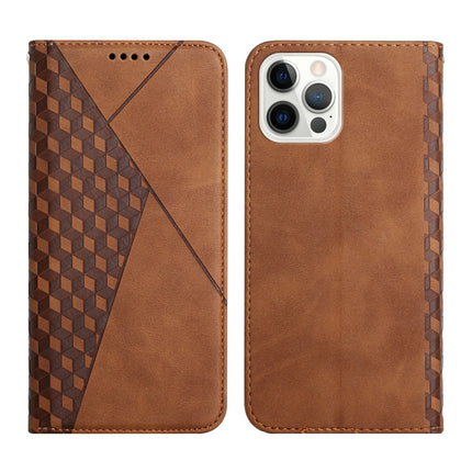 Diamond Pattern Splicing Skin Feel Magnetic Horizontal Flip Leather Case with Card Slots & Holder & Wallet, For iPhone 12 mini, For iPhone 12 / 12 Pro, For iPhone 12 Pro Max, For iPhone 11