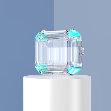 Anti-drop Transparent PC Two-color Earphone Protective Case with Hanging Loop for AirPods 3