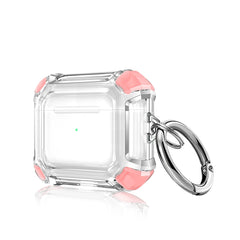 Anti-drop Transparent PC Two-color Earphone Protective Case with Hanging Loop for AirPods 3