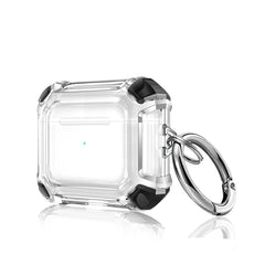 Anti-drop Transparent PC Two-color Earphone Protective Case with Hanging Loop for AirPods 3