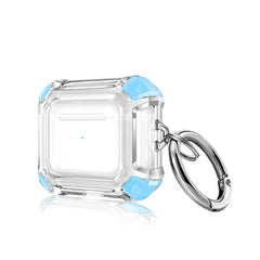 Anti-drop Transparent PC Two-color Earphone Protective Case with Hanging Loop for AirPods 3