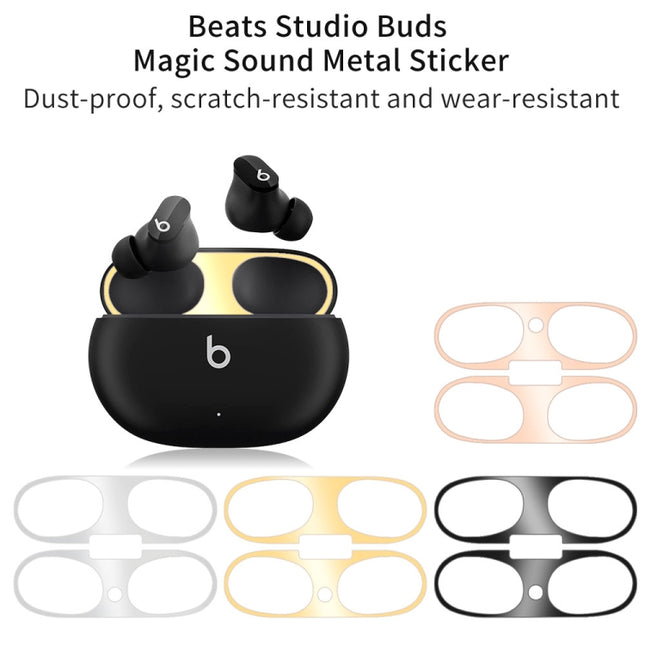Kabelloser Bluetooth-Kopfhörer Magic Sound Metal Schutzaufkleber, für Beats Studio Buds