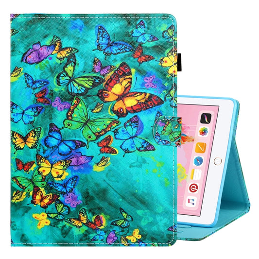 Colored Drawing Horizontal Flip PU Leather Case with Holder & Card Slot & Sleep / Wake-up Function, For iPad Air / Air 2 / iPad 9.7, For iPad 10.2 / Air 10.5 (2019), For iPad mini 5 / 4 / 3 / 2 / 1