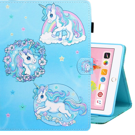 Colored Drawing Horizontal Flip PU Leather Case with Holder & Card Slot & Sleep / Wake-up Function, For iPad Air / Air 2 / iPad 9.7, For iPad 10.2 / Air 10.5 (2019), For iPad mini 5 / 4 / 3 / 2 / 1