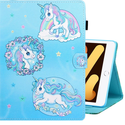 Colored Drawing Horizontal Flip PU Leather Case with Holder & Card Slot & Sleep / Wake-up Function, For iPad Air / Air 2 / iPad 9.7, For iPad 10.2 / Air 10.5 (2019), For iPad mini 5 / 4 / 3 / 2 / 1