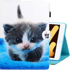 For iPad mini 5 / 4 / 3 / 2 / 1 / Blue White cat