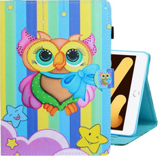 Colored Drawing Horizontal Flip PU Leather Case with Holder & Card Slot & Sleep / Wake-up Function, For iPad Air / Air 2 / iPad 9.7, For iPad 10.2 / Air 10.5 (2019), For iPad mini 5 / 4 / 3 / 2 / 1